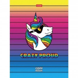 Тетрадь А5, 48 л., HATBER, скоба, клетка, обложка картон, "CrazyColor" (5 видов в спайке), 48Т5В1