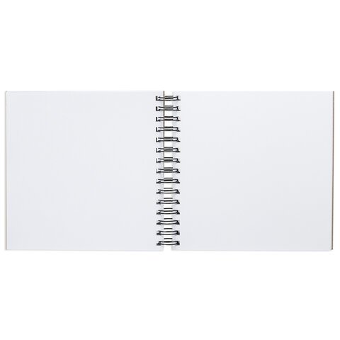 Скетчбук, белая бумага 190 г/м2, 195х195 мм, 60 л., гребень, твердая обложка, BRAUBERG ART CLASSIC, 113852