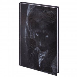 Блокнот А5 (134х206 мм), 96 л., твёрдый, клетка, STAFF, "Пантера", 114432