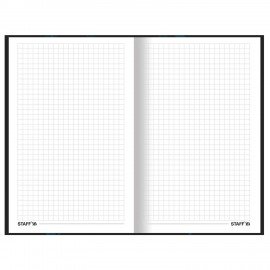 Блокнот А5 (134х206 мм), 96 л., твёрдый, клетка, STAFF, "Пантера", 114432