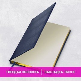 Ежедневник недатированный БОЛЬШОЙ ФОРМАТ 210х297 мм, А4, BRAUBERG Iguana, 160л, синий, 114451