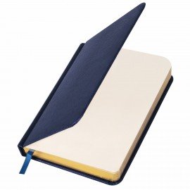 Ежедневник недатированный МАЛЫЙ ФОРМАТ 100x150 мм, А6, BRAUBERG "Iguana", под кожу, 160 л., синий, 114467