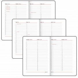 Еженедельник недатированный А5 145х215 мм, BRAUBERG "Party", под кожу, 64 л., антрацитовый, 114472