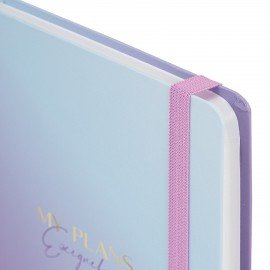 Ежедневник недатированный с резинкой А5 (145х203 мм), BRAUBERG, твердый, 128 л., "Градиент", 114557