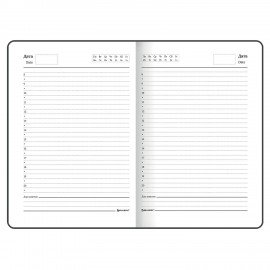 Ежедневник недатированный с резинкой А5 (145х203 мм), BRAUBERG, твердый, 128 л., "Градиент", 114557