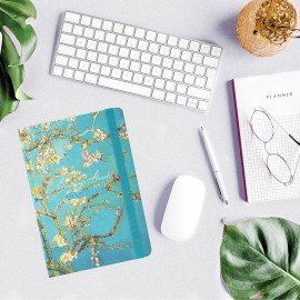 Ежедневник недатированный с резинкой А5 (145х203 мм), BRAUBERG, твердый, фольга, 128 л., "Almond", 114568