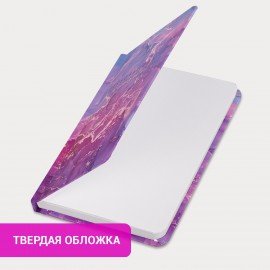 Ежедневник недатированный с резинкой, МАЛЫЙ ФОРМАТ А6 (109х148 мм), BRAUBERG, 128 л., "Мрамор", 114569