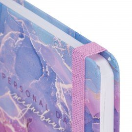 Ежедневник недатированный с резинкой, МАЛЫЙ ФОРМАТ А6 (109х148 мм), BRAUBERG, 128 л., "Мрамор", 114569