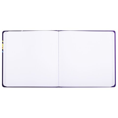 Скетчбук, белая бумага 80 г/м2, 195х195 мм, 80 л., резинка, твердый, BRAUBERG ART DEBUT "Лев", 114582