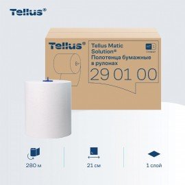 Полотенца бумажные рулонные 280 м, TORK Matic (Система H1) UNIVERSAL, КОМПЛЕКТ 6 рулонов, 290100