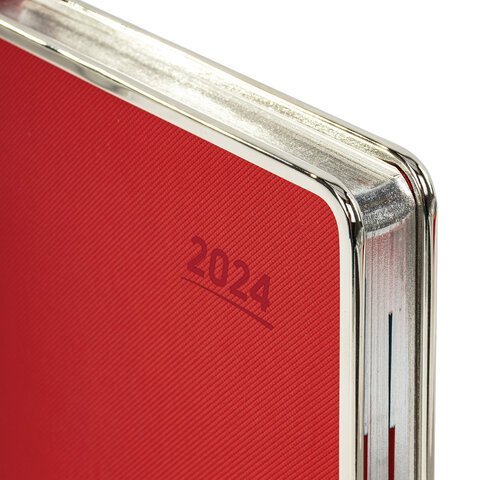 Ежедневник датированный 2024 А5 148х218 мм GALANT "Infinity", под кожу, красный, 114769