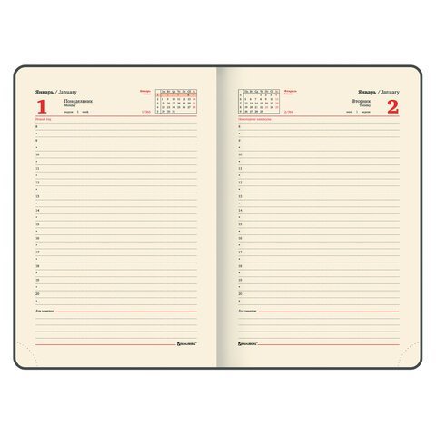 Ежедневник датированный 2024 А5 138x213 мм, BRAUBERG "Flap", под кожу, органайзер, красный, 114970