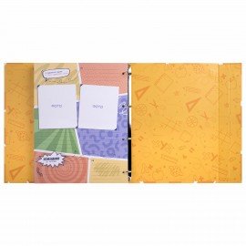 Папка-портфолио школьника, А4, ШКОЛЬНЫЙ АЛЬБОМ, 10 вкладышей, магнитный клапан 7БЦ, BRAUBERG, 115242