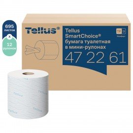 Бумага туалетная 130 м, TORK (Система T9) SmartOne, КОМПЛЕКТ 12 шт., Advanced, 2-слойная, белая, 472261