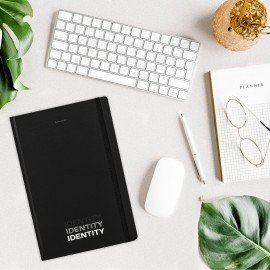 Блокнот с резинкой в клетку 96 л., БОЛЬШОЙ ФОРМАТ А4 204х299 мм, BRAUBERG, "Identity", 115528