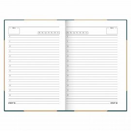 Ежедневник недатированный А5 145х215 мм, ламинированная обложка, 160 л., STAFF, "Под книгу", 115563