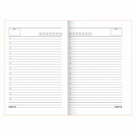 Ежедневник недатированный А5 145х215 мм, ламинированная обложка с фольгой, 160 л., STAFF, "Силуэт", 115565