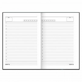 Ежедневник недатированный А5 145х215 мм, ламинированная обложка с фольгой, 160 л., STAFF, "Пион", 115566