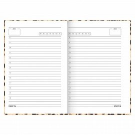 Ежедневник недатированный А5 145х215 мм, ламинированная обложка с фольгой, 160 л., STAFF, "Леопард", 115567