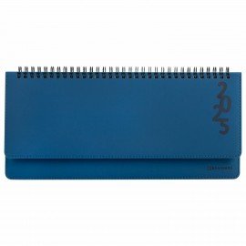 Планинг датированный 2025 305х140 мм BRAUBERG "Up", под кожу, синий, 115704