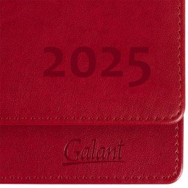 Планинг датированный 2025 305х140 мм GALANT "Ritter", под кожу, красный, 115706