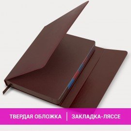 Ежедневник датированный 2025 А5 148х218 мм GALANT "Magnetic", под кожу, клапан, коричневый, 115709