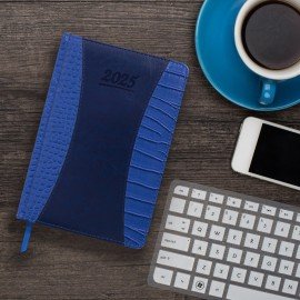 Ежедневник датированный 2025 А5 148х218 мм GALANT "Combi Contract", под кожу, темно-синий, 115711