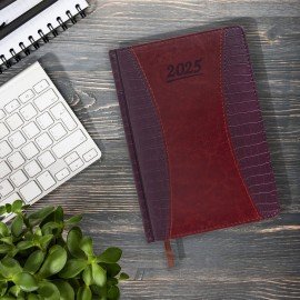 Ежедневник датированный 2025 А5 148х218 мм GALANT "Combi Contract", под кожу, коричневый, 115712