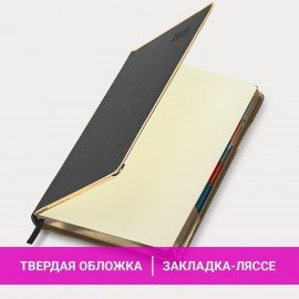 Ежедневник датированный 2025 А5 148х218 мм GALANT "Infinity Gold", под кожу, серый, 115728