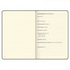 Ежедневник датированный 2025, БОЛЬШОЙ ФОРМАТ, 210х297 мм, А4, BRAUBERG "Comodo", под кожу, синий, 115735