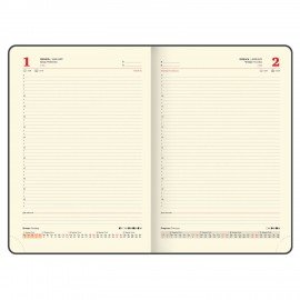 Ежедневник датированный 2025, БОЛЬШОЙ ФОРМАТ, 210х297 мм, А4, BRAUBERG "Comodo", под кожу, синий, 115735