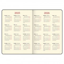 Ежедневник датированный 2025, БОЛЬШОЙ ФОРМАТ, 210х297 мм, А4, BRAUBERG "Comodo", под кожу, синий, 115735