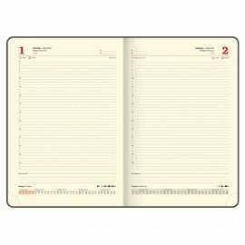 Ежедневник датированный 2025, БОЛЬШОЙ ФОРМАТ, 210х297 мм, А4, BRAUBERG "Imperial", под кожу, синий, 115739