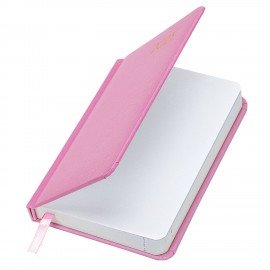 Ежедневник датированный 2025 МАЛЫЙ ФОРМАТ 100х150 мм А6, BRAUBERG "Select", балакрон, розовый, 115754