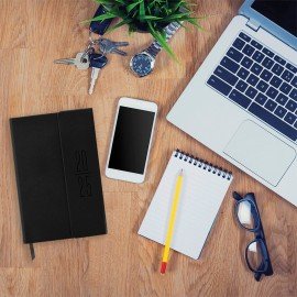 Ежедневник датированный 2025, А5, 138x213 мм, BRAUBERG "Towny", под кожу, клапан, черный, 115764