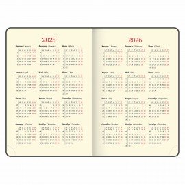 Ежедневник датированный 2025, А5, 138x213 мм, BRAUBERG "Comodo", под кожу, коричневый, 115774