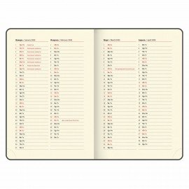 Ежедневник датированный 2025, А5, 138x213 мм, BRAUBERG "Comodo", под кожу, синий, 115776