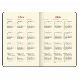 Ежедневник датированный 2025, А5, 138x213 мм, BRAUBERG "Comodo", под кожу, серо-зеленый, 115777