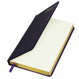 Ежедневник датированный 2025, А5, 138x213 мм, BRAUBERG "Iguana", под кожу, темно-фиолетовый, 115784