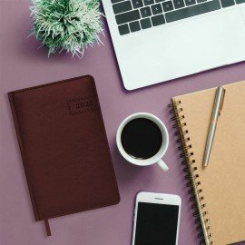 Ежедневник датированный 2025, А5, 138x213 мм, BRAUBERG "Imperial", под кожу, коричневый, 115786