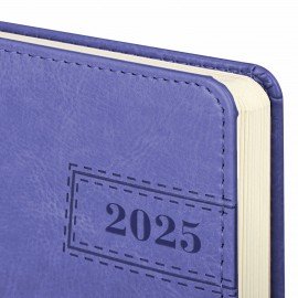 Ежедневник датированный 2025, А5, 138x213 мм, BRAUBERG "Imperial", под кожу, сиреневый, 115789