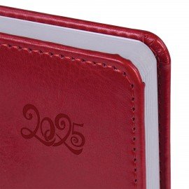 Ежедневник датированный 2025 А5 138x213 мм BRAUBERG "Rainbow", под кожу, красный, 115801