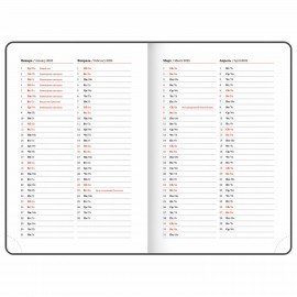 Ежедневник датированный 2025 А5 138x213 мм BRAUBERG "Rainbow", под кожу, розовый, 115802