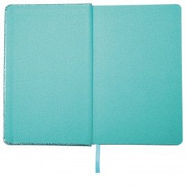 Ежедневник датированный 2025, А5, 138x213 мм, BRAUBERG "Sparkle", под кожу, блестки, бирюзовый, 115856