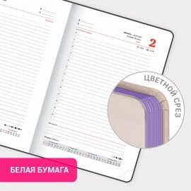 Ежедневник датированный 2025 А5 138x213 мм, BRAUBERG "Vista", под кожу твердый, "Пейзаж", 115874