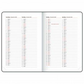 Ежедневник датированный 2025 А5 138x213 мм BRAUBERG "Vista", под кожу твердый, "Энергия", 115878