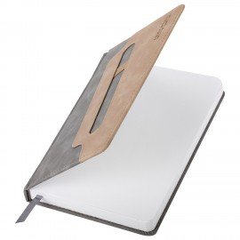 Ежедневник датированный 2025, А5, 138x213 мм, BRAUBERG "Assistant", под кожу, держатель, серый, 115890