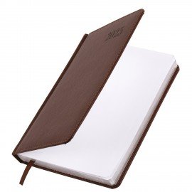 Ежедневник датированный 2025, А5, 138х213 мм, BRAUBERG "Impression", под кожу, коричневый, 115921