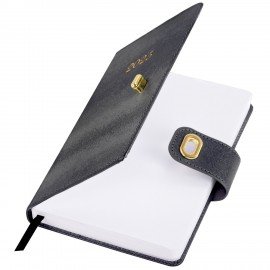 Ежедневник датированный 2025, А5, 138х213 мм, BRAUBERG "Elegant", под кожу, застежка, черный, 115938