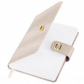 Ежедневник датированный 2025, А5, 138х213 мм, BRAUBERG "Elegant", под кожу, застежка, бежевый, 115939